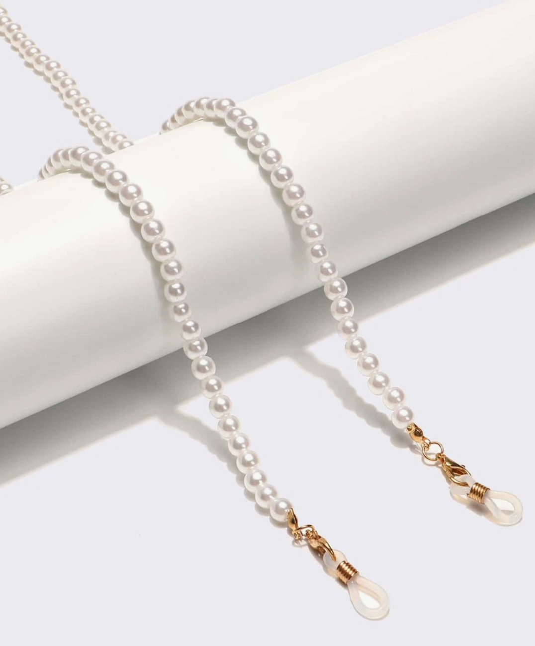 Cadena de perla blanco 447