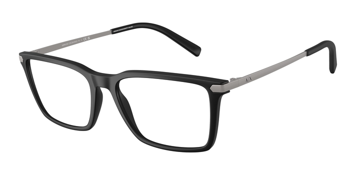 ARMANI EXCHANGE AX3077 8001 Negro Mate, vista tres cuartos 