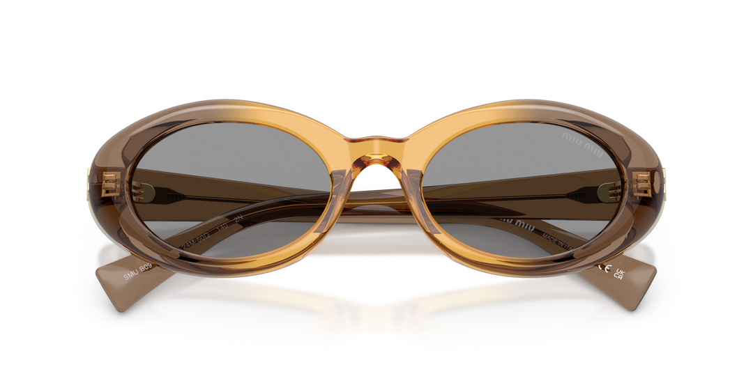 MIU MIU MU B09S 24M50Q, vista frontal con varillas plegadas 