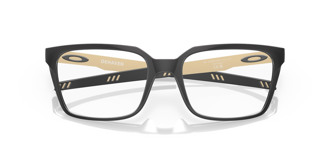 OAKLEY OX8054 DEHAVEN 805404 Negro Satinado, vista frontal con varillas plegadas 