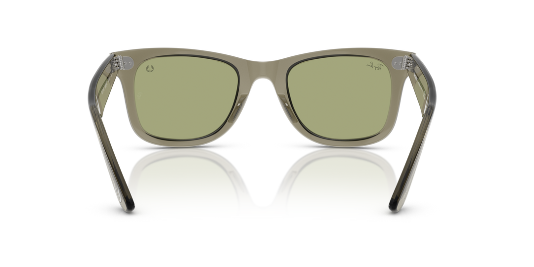 RAY-BAN RB2140 WAYFARER 68694E Verde Traslúcido, vista posterior 