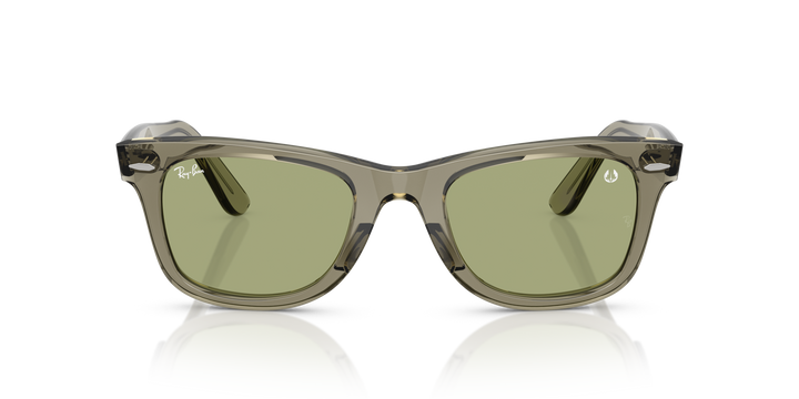 RAY-BAN RB2140 WAYFARER 68694E Verde Traslúcido, vista frontal 