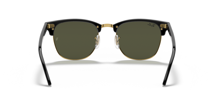 RAY-BAN RB3016 CLUBMASTER W0365 Negro sobre Dorado, vista posterior 