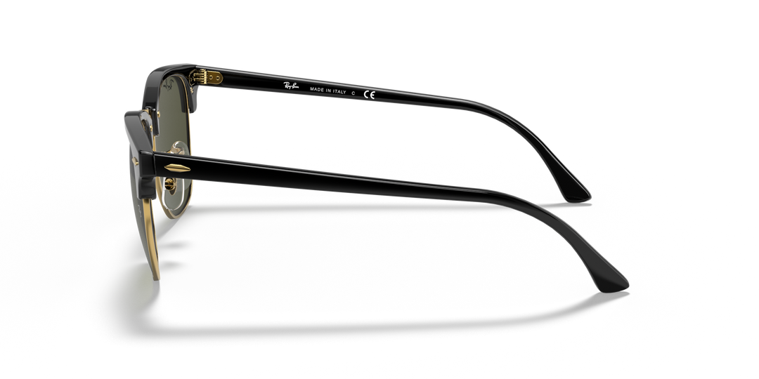 RAY-BAN RB3016 CLUBMASTER W0365 Negro sobre Dorado, vista lateral izquierda 