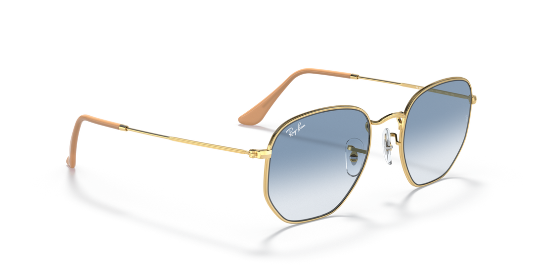 RAY-BAN RB3548 HEXAGONAL 001/3F Oro arista, vista angular secundaria 