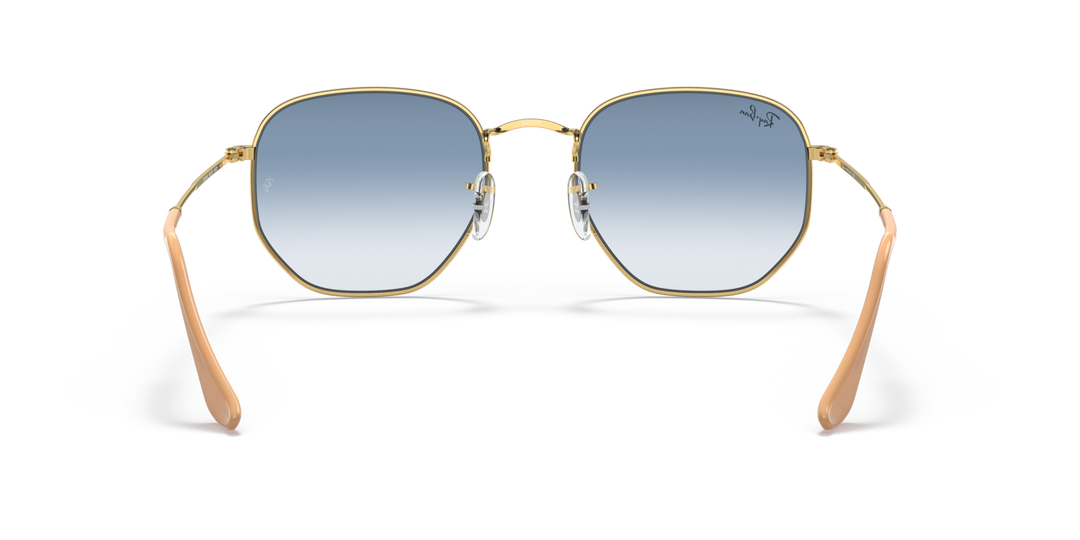 RAY-BAN RB3548 HEXAGONAL 001/3F Oro arista, vista posterior 