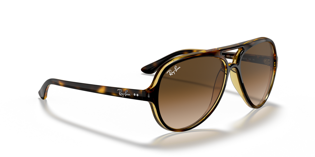 RAY-BAN RB4125 CATS 5000 710/51 Havana Claro, vista angular secundaria 