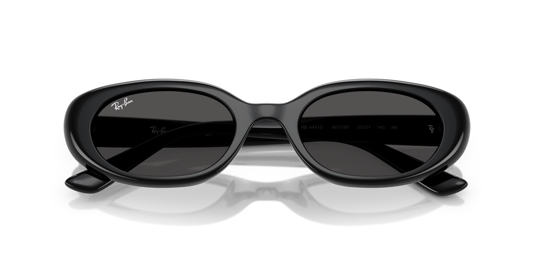 RAY-BAN RB4441D 667787 Negro, vista frontal con varillas plegadas 