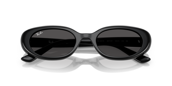 RAY-BAN RB4441D 667787 Negro, vista frontal con varillas plegadas 