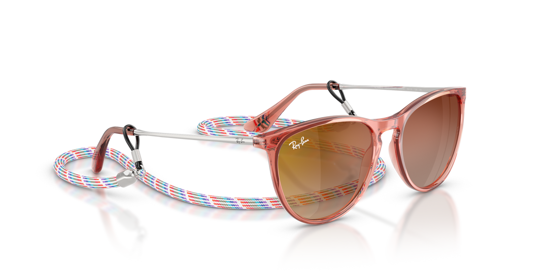 RAY-BAN JUNIOR RAY-BAN RJ9060S JUNIOR ERIKA 7225S0 Rojo Traslúcido, vista angular secundaria 