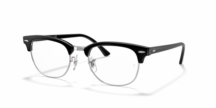 RAY-BAN RX5154 CLUBMASTER 2000 Negro sobre Plateado, vista tres cuartos 
