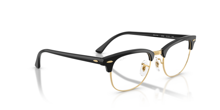 RAY-BAN RX5154 CLUBMASTER 5784 Negro y Dorado, vista angular secundaria 