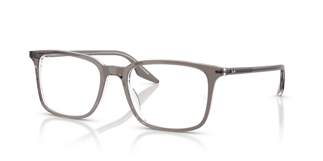 RAY-BAN RX5421 8111 Gris Traslúcido, vista tres cuartos 