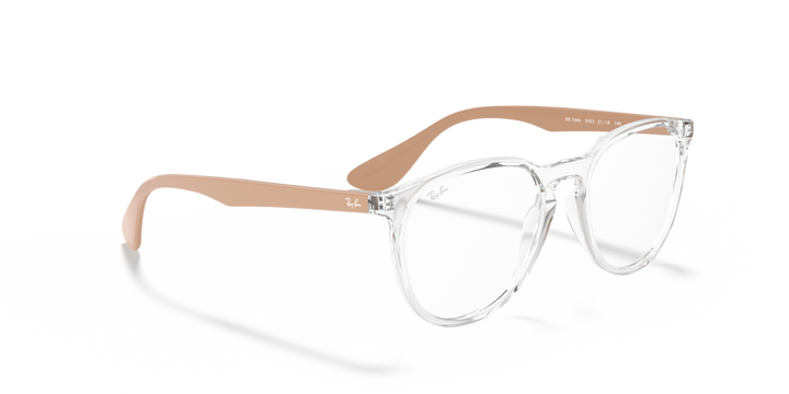 RAY-BAN RX7046 ERIKA 5953 Traslúcido, vista angular secundaria 