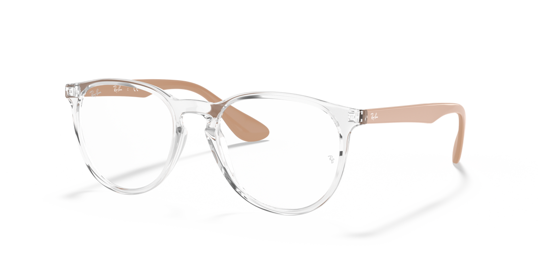 RAY-BAN RX7046 ERIKA 5953 Traslúcido, vista tres cuartos 