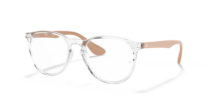 RAY-BAN RX7046 ERIKA 5953 Traslúcido, vista tres cuartos 