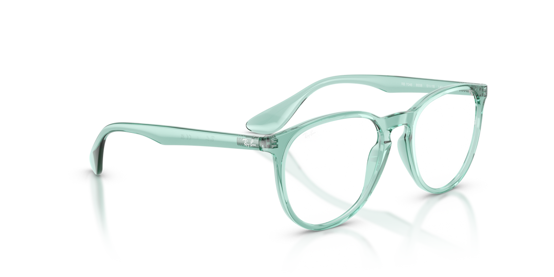 RAY-BAN RX7046 ERIKA 8508 Verde Traslúcido, vista angular secundaria 