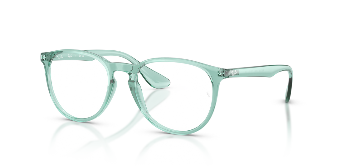RAY-BAN RX7046 ERIKA 8508 Verde Traslúcido, vista tres cuartos #color_8508