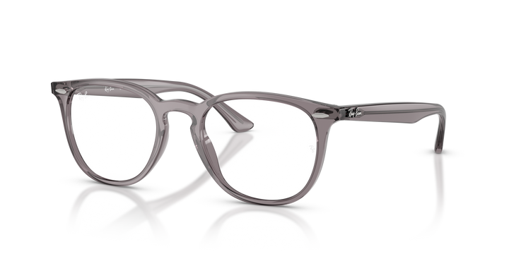 RAY-BAN RX7159 8257 Gris Traslúcido, vista tres cuartos 