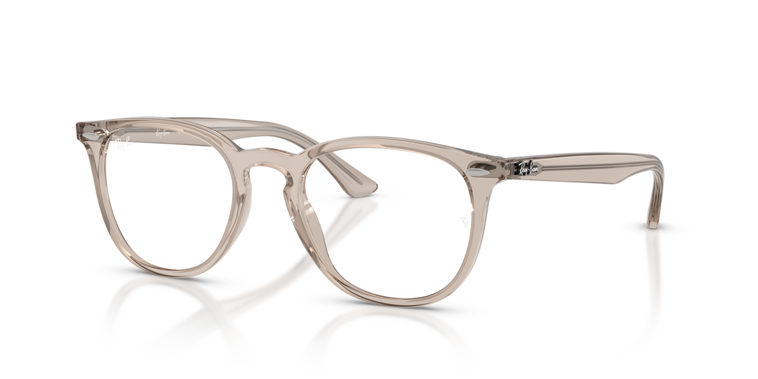 RAY-BAN RX7159 8449 Beige Traslúcido, vista tres cuartos 