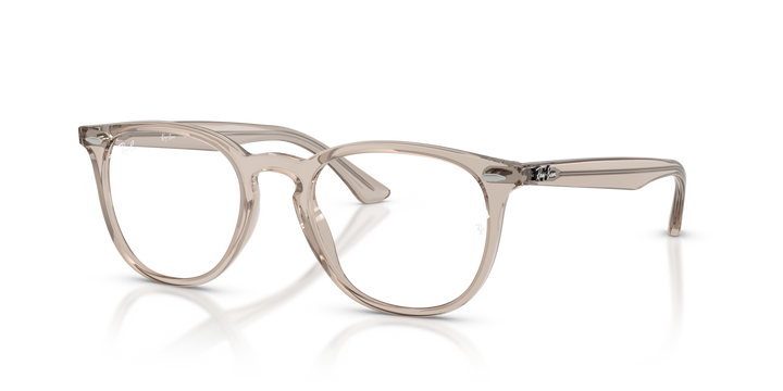 RAY-BAN RX7159 8449 Beige Traslúcido, vista tres cuartos 