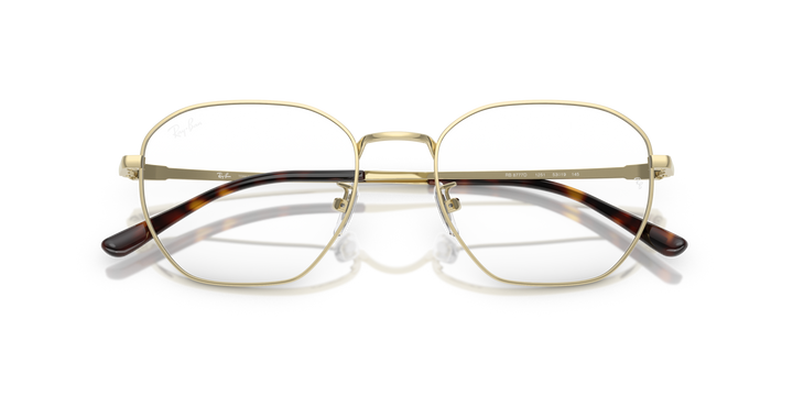 RAY-BAN RX8777D 1251 Dorado Pálido, vista frontal con varillas plegadas 