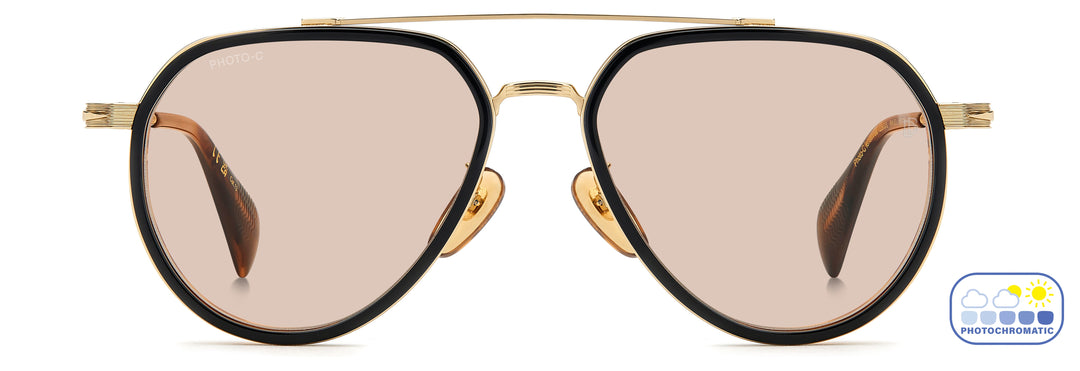 DAVID BECKHAM DB 1226/G/S — color RHL, medida 57 — vista frontal #color_rhl