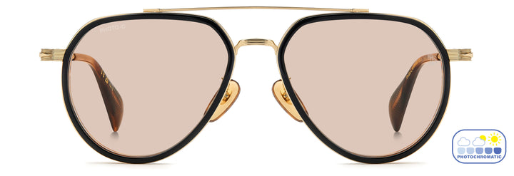 DAVID BECKHAM DB 1226/G/S — color RHL, medida 57 — vista frontal 