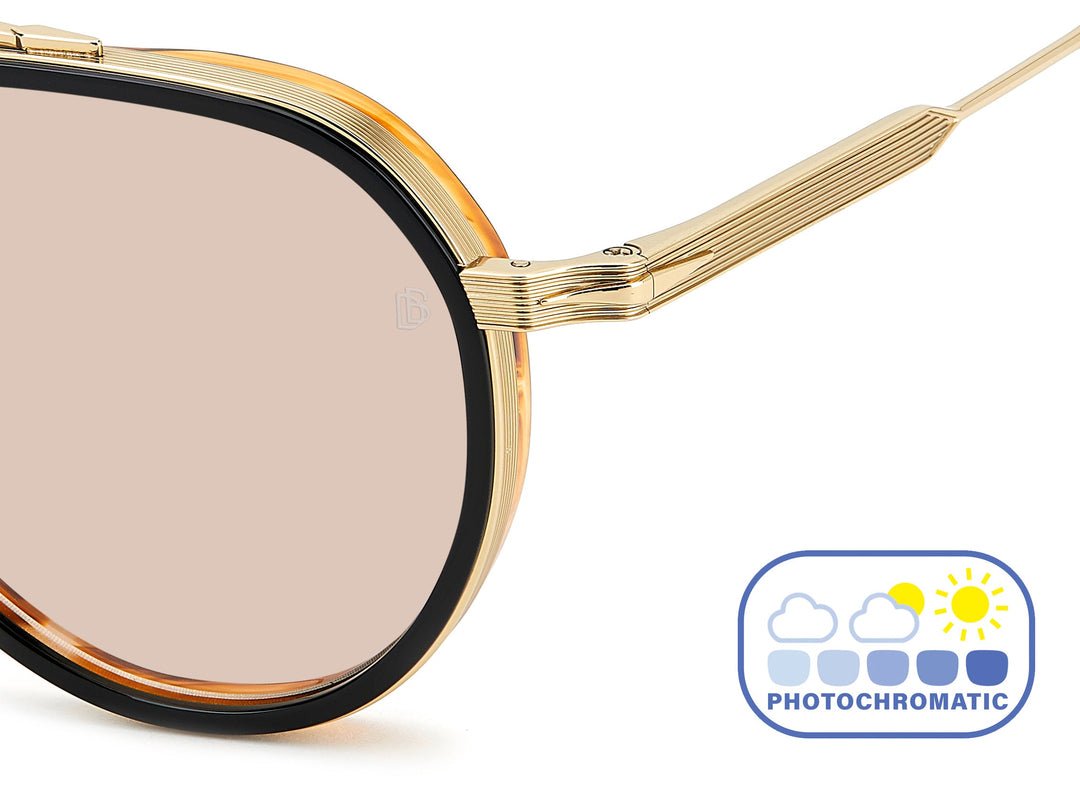 DAVID BECKHAM DB 1226/G/S — color RHL, medida 57 — vista detalle lateral 