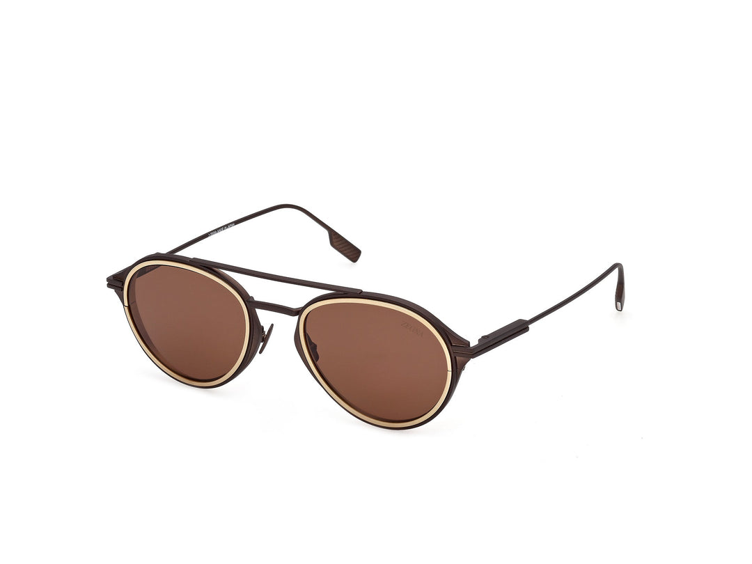 ZEGNA EZ0295 — color 49E, medida 51 — vista tres cuartos 