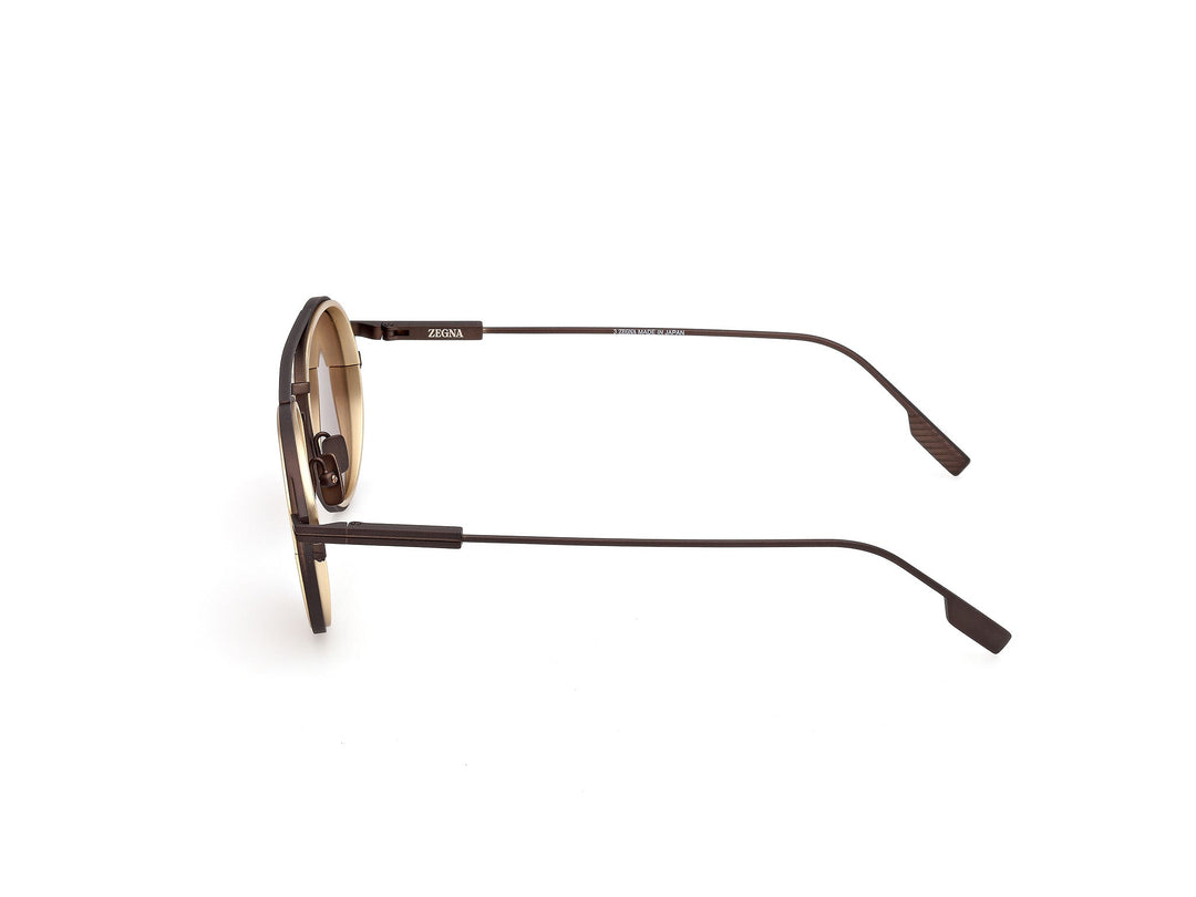 ZEGNA EZ0295 — color 49E, medida 51 — vista lateral izquierda 