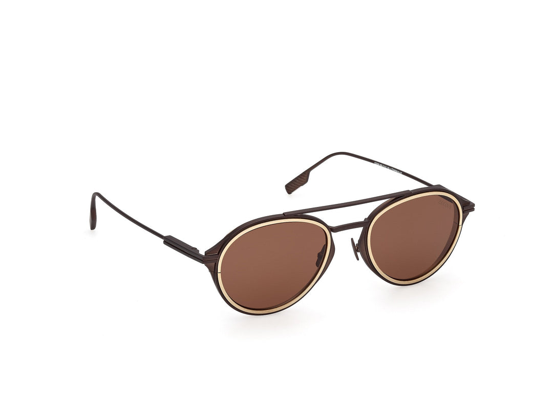 ZEGNA EZ0295 — color 49E, medida 51 — vista tres cuartos derecha 