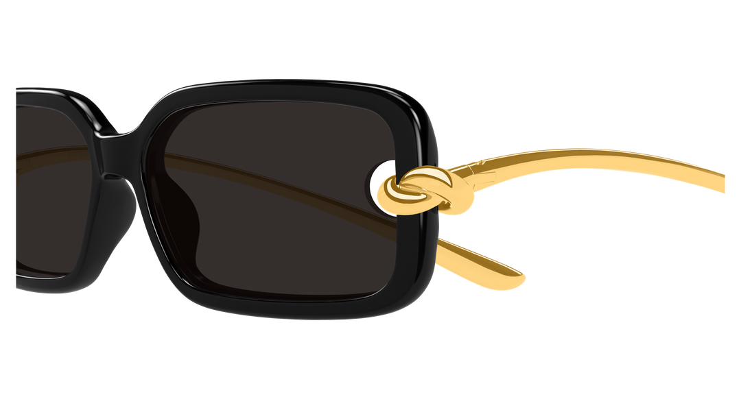 BOTTEGA VENETA BV1439S — color 001, medida 56 — vista detalle de varilla 