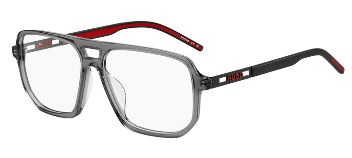 HUGO HG 1415/G gris con detalles rojos, vista principal de tres cuartos 
