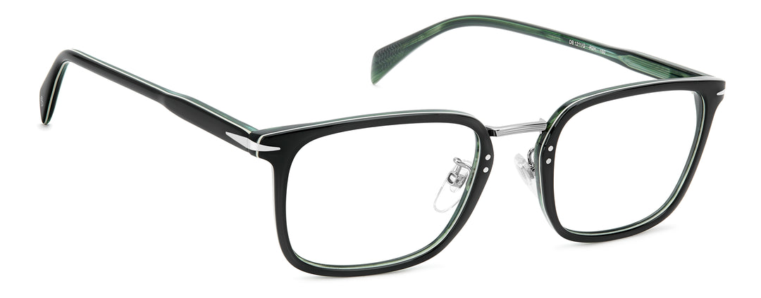 DAVID BECKHAM DB 1211/G negro y verde veteado, ángulo alternativo de tres cuartos 