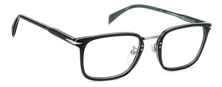 DAVID BECKHAM DB 1211/G negro y verde veteado, ángulo alternativo de tres cuartos 