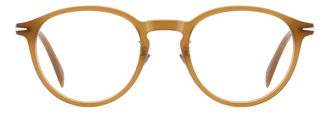 DAVID BECKHAM DB 1205/G ocre, vista frontal con varillas abiertas 