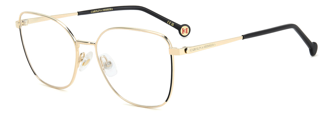 CAROLINA HERRERA HER 0295 negro y dorado, vista principal de tres cuartos 
