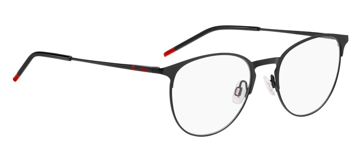 HUGO HG1290 negro y rojo, ángulo alternativo de tres cuartos 