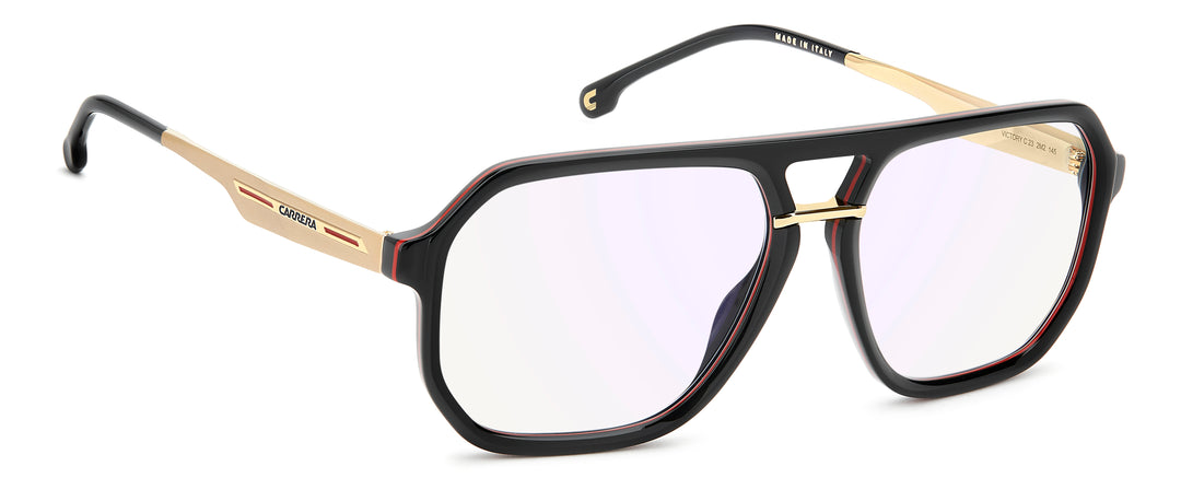 CARRERA VICTORY C 23 negro y dorado, ángulo alternativo de tres cuartos 