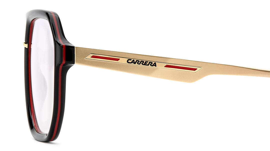 CARRERA VICTORY C 23 negro y dorado, detalle lateral de la varilla 