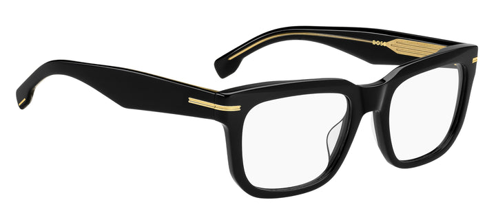 BOSS 1746/G negro y dorado, ángulo alternativo de tres cuartos 
