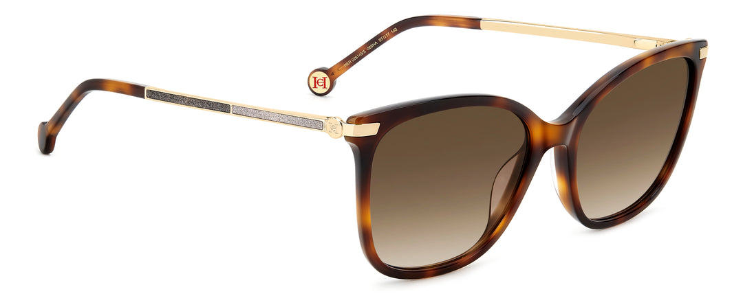 CAROLINA HERRERA HE0261/G/S havana, ángulo alternativo de tres cuartos 