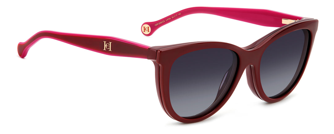 CAROLINA HERRERA HER 0259/CS burdeos, ángulo alternativo con clip solar montado 