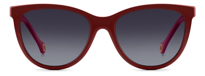 CAROLINA HERRERA HER 0259/CS burdeos, vista frontal con clip solar montado 