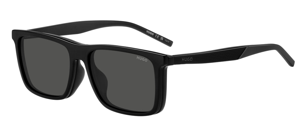 HUGO HG 1331/G/CS2 negro, vista de tres cuartos con clip gris 