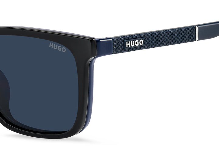 HUGO HG 1421/G/C, color PJP, detalle del logotipo y la bisagra 