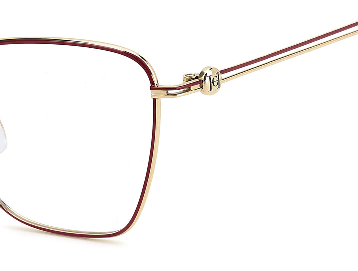 CAROLINA HERRERA HER 0426, color NOA, detalle del logotipo y la bisagra 