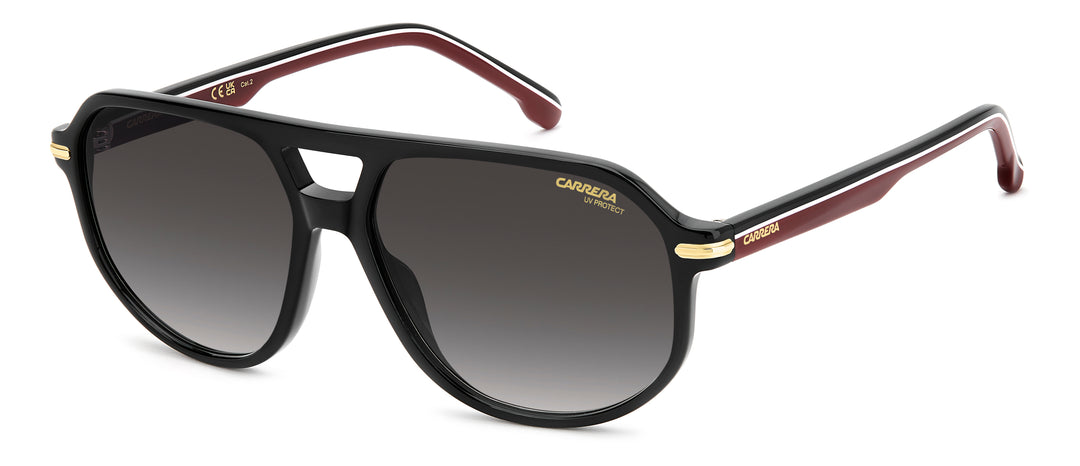 CARRERA 375/S negro y rojo, vista principal de tres cuartos 