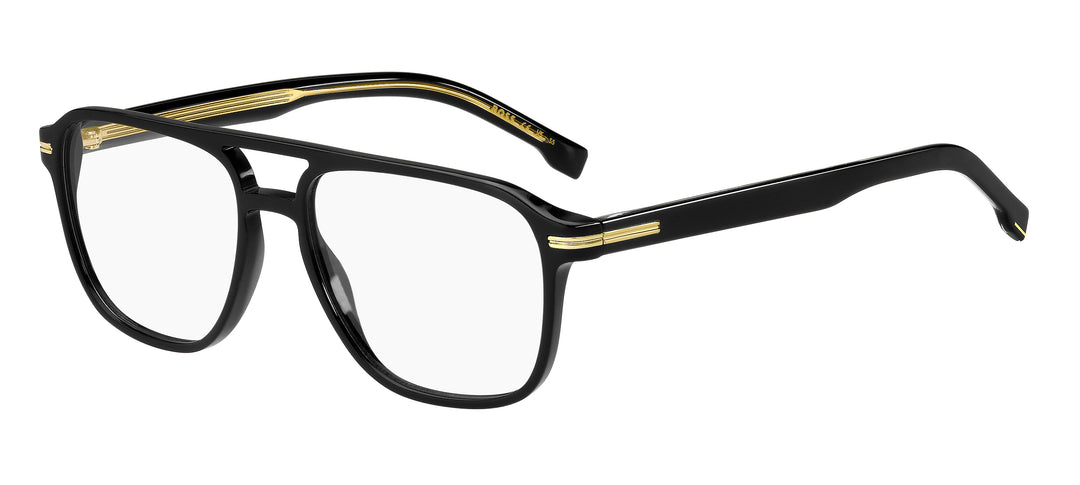BOSS 1600 negro y dorado, vista principal de tres cuartos 